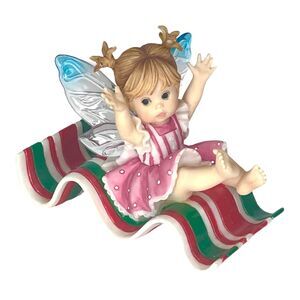 My Little Kitchen Fairies RIBBON CANDY SLIDE FAIRIE Sliding Angel Fairy Figurine